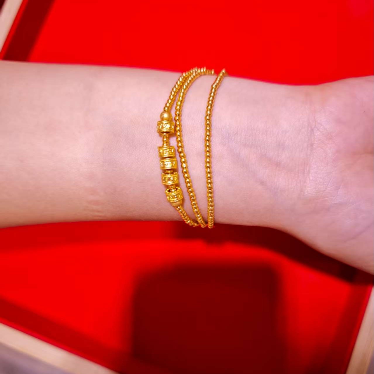 【潇潇专属】足金999 六字真言路路通满圈金珠 中秋特惠（共287件）