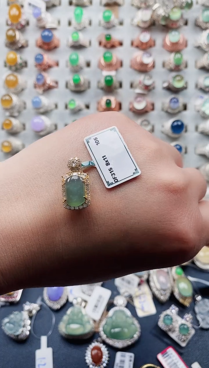 【闪购商品】翡翠戒指银S925镶嵌盘主女戒专场