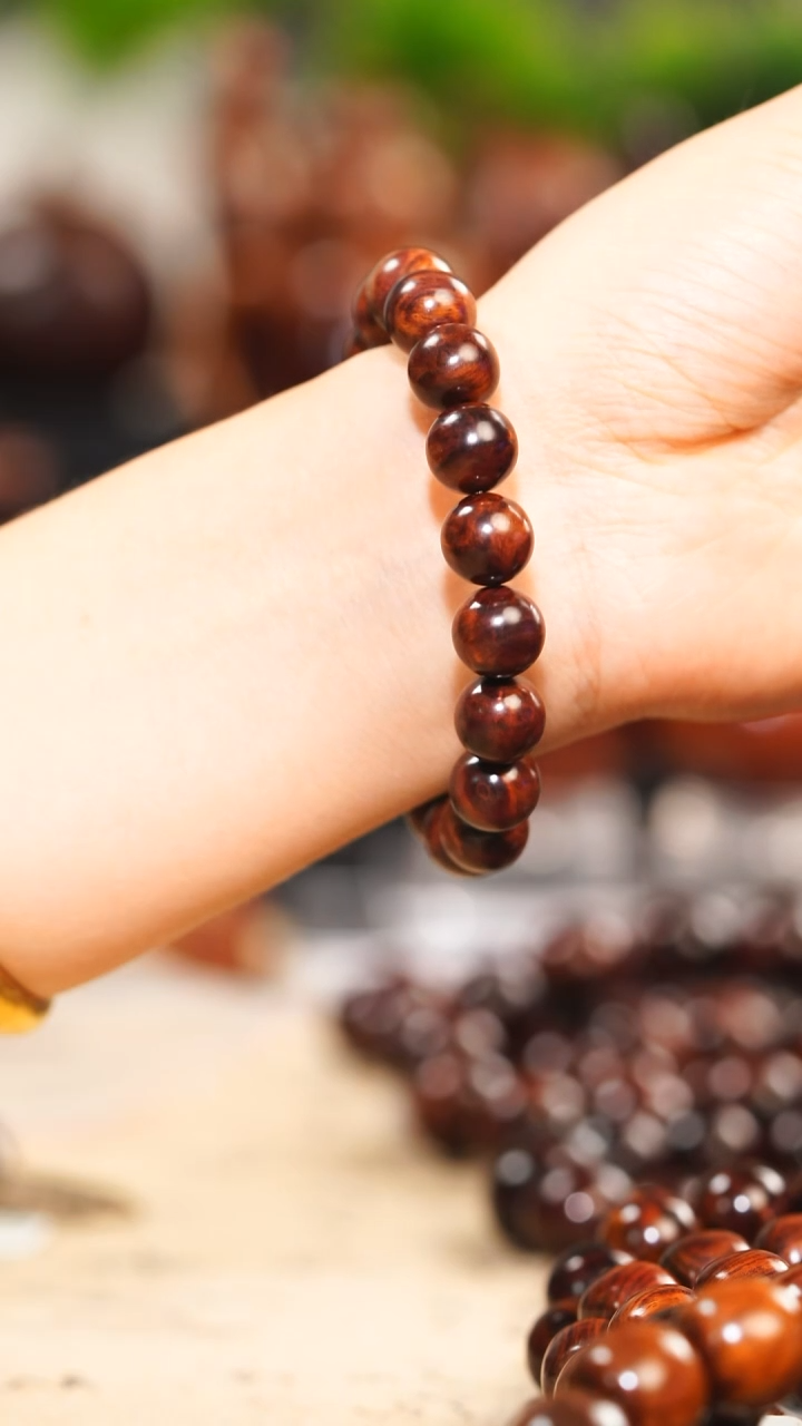 手串/手链黄花梨/降香黄檀长****复海南黄花梨老料紫油梨1.2单圈