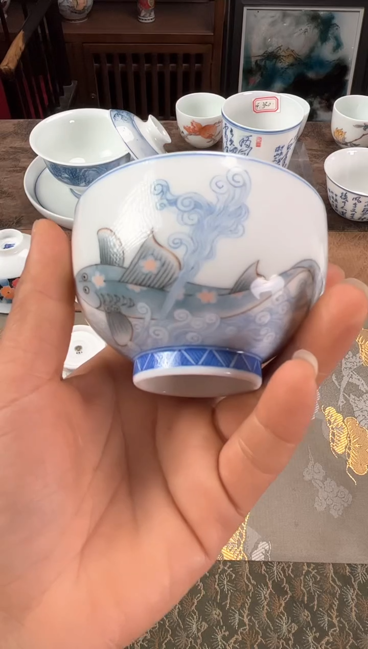 【闪购商品】景德镇文祥窑手工釉下彩陶瓷单杯