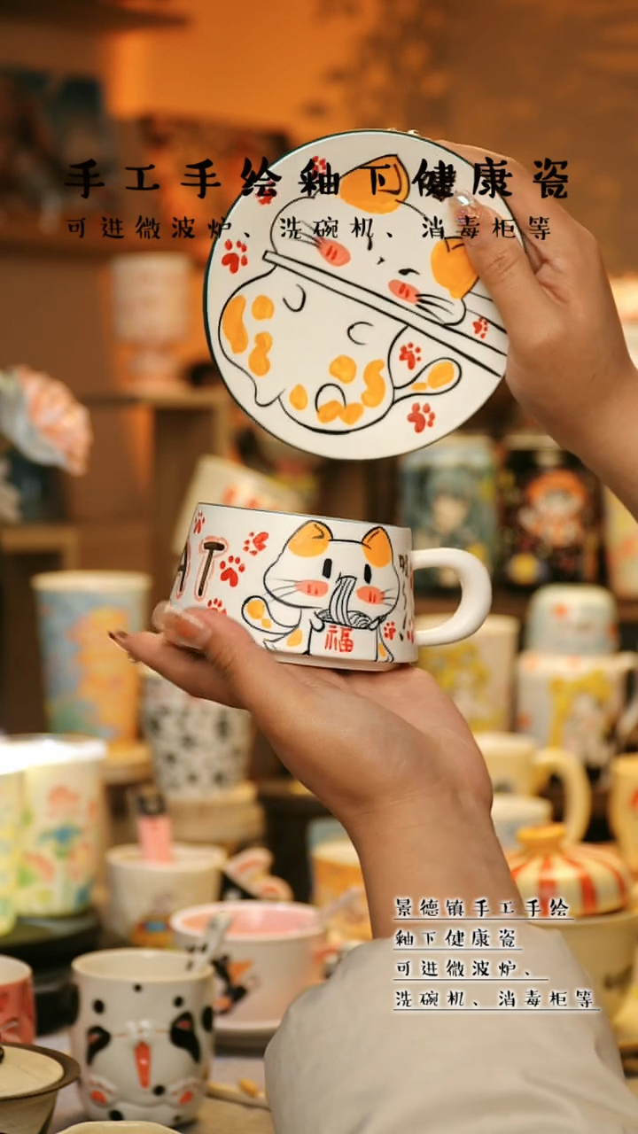 【闪购商品】杯景德镇高温釉下彩陶瓷&A427