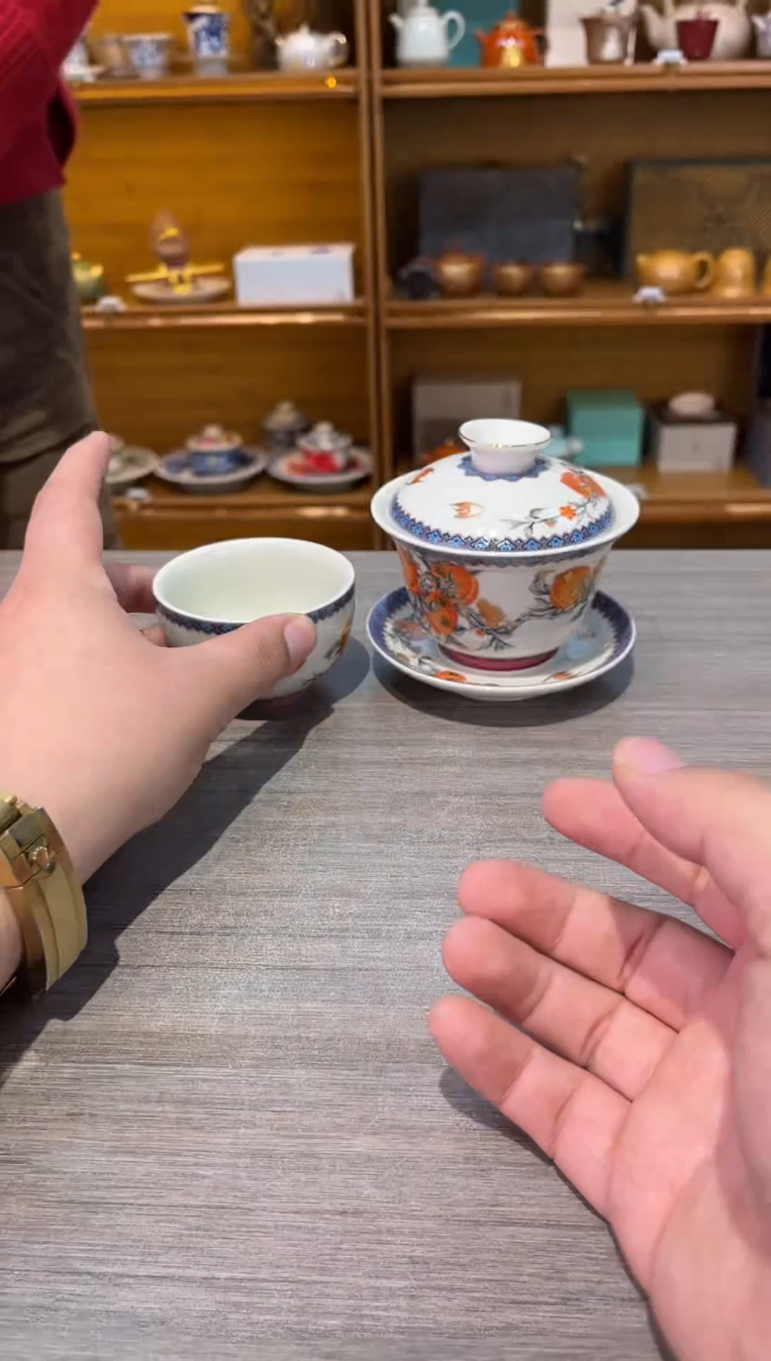 【闪购商品】金桃盖碗加一杯茶具