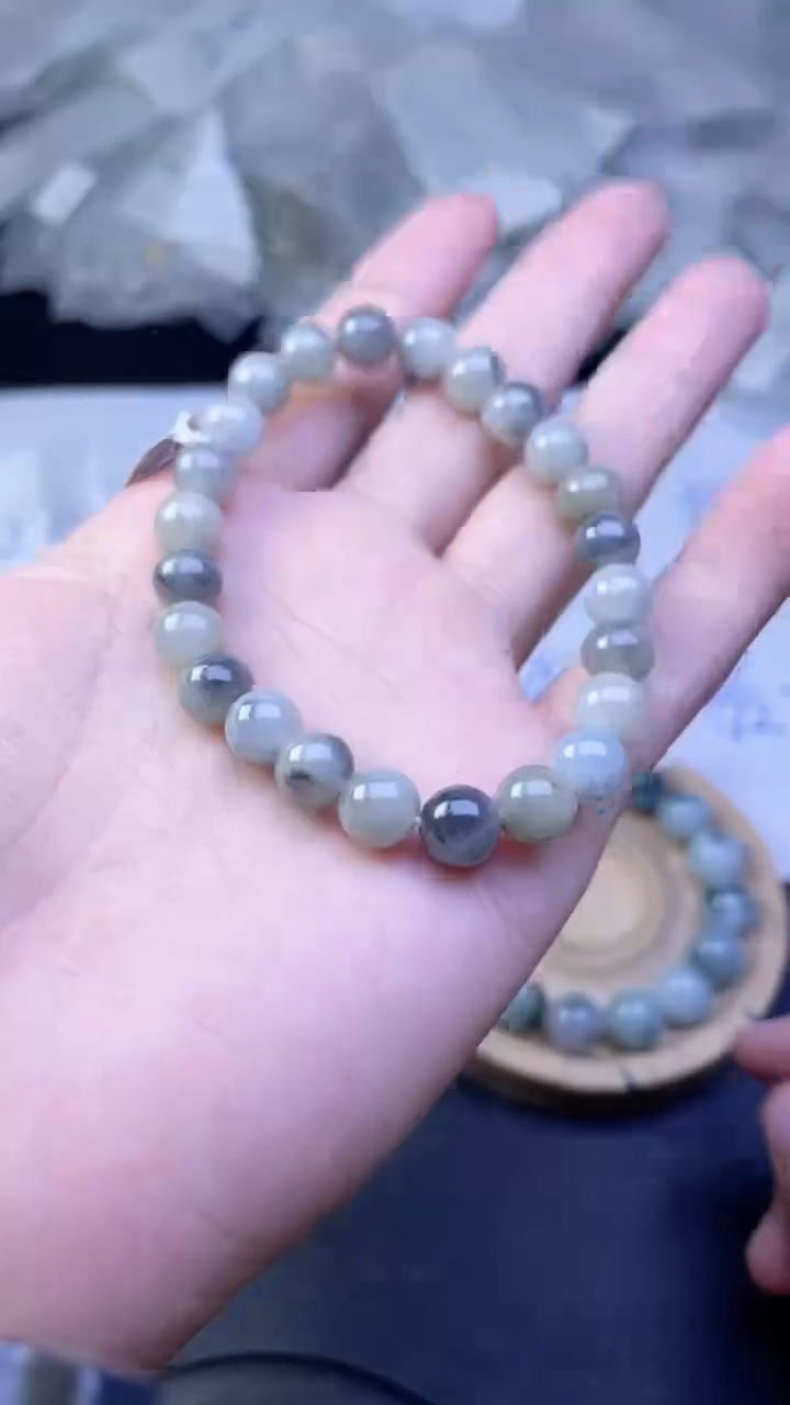 未镶嵌定制翡翠珠串