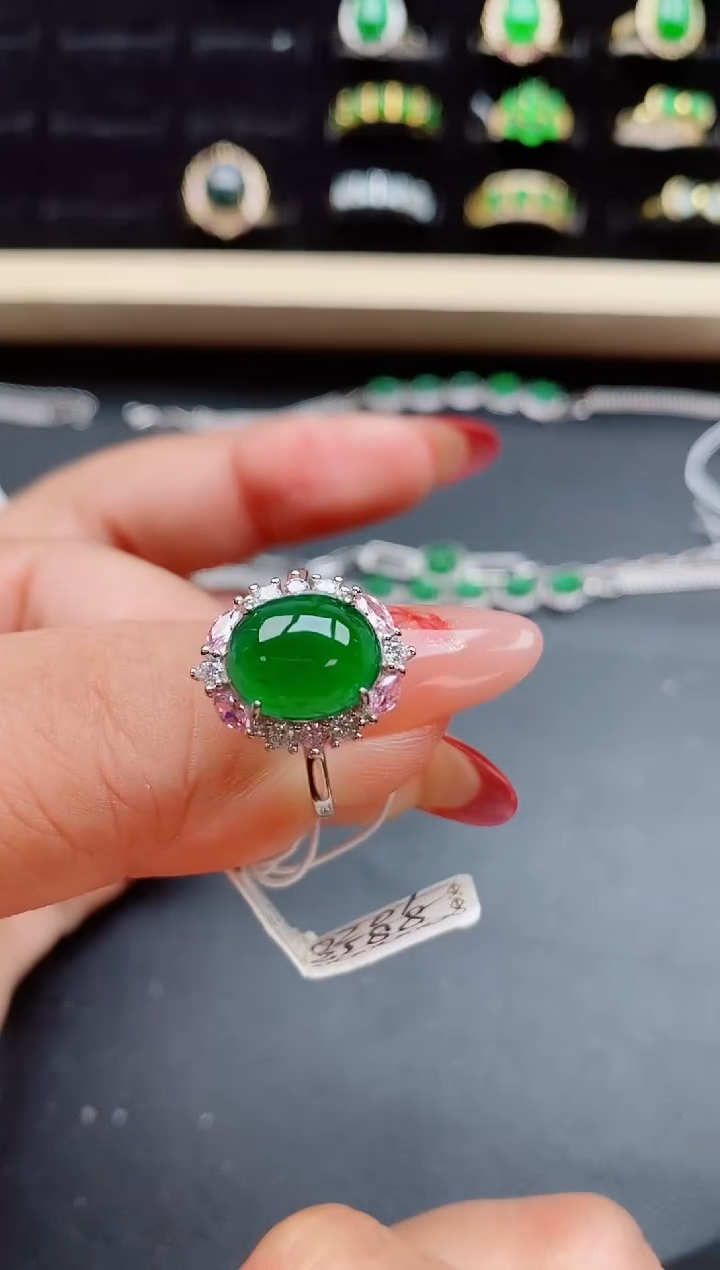 【闪购商品】翡翠戒指银S925镶嵌5080550