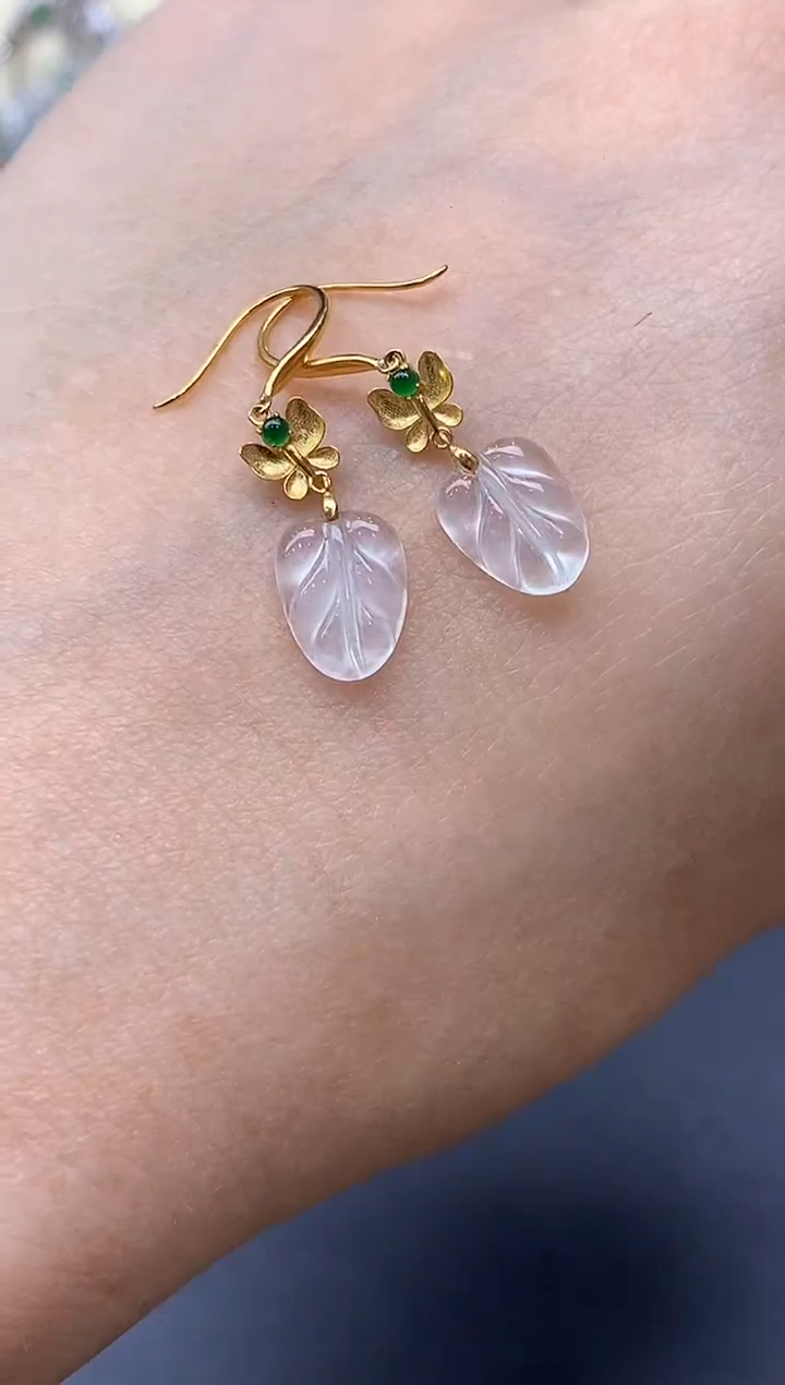 颈饰18K金镶嵌翡翠248-中国好珍宝