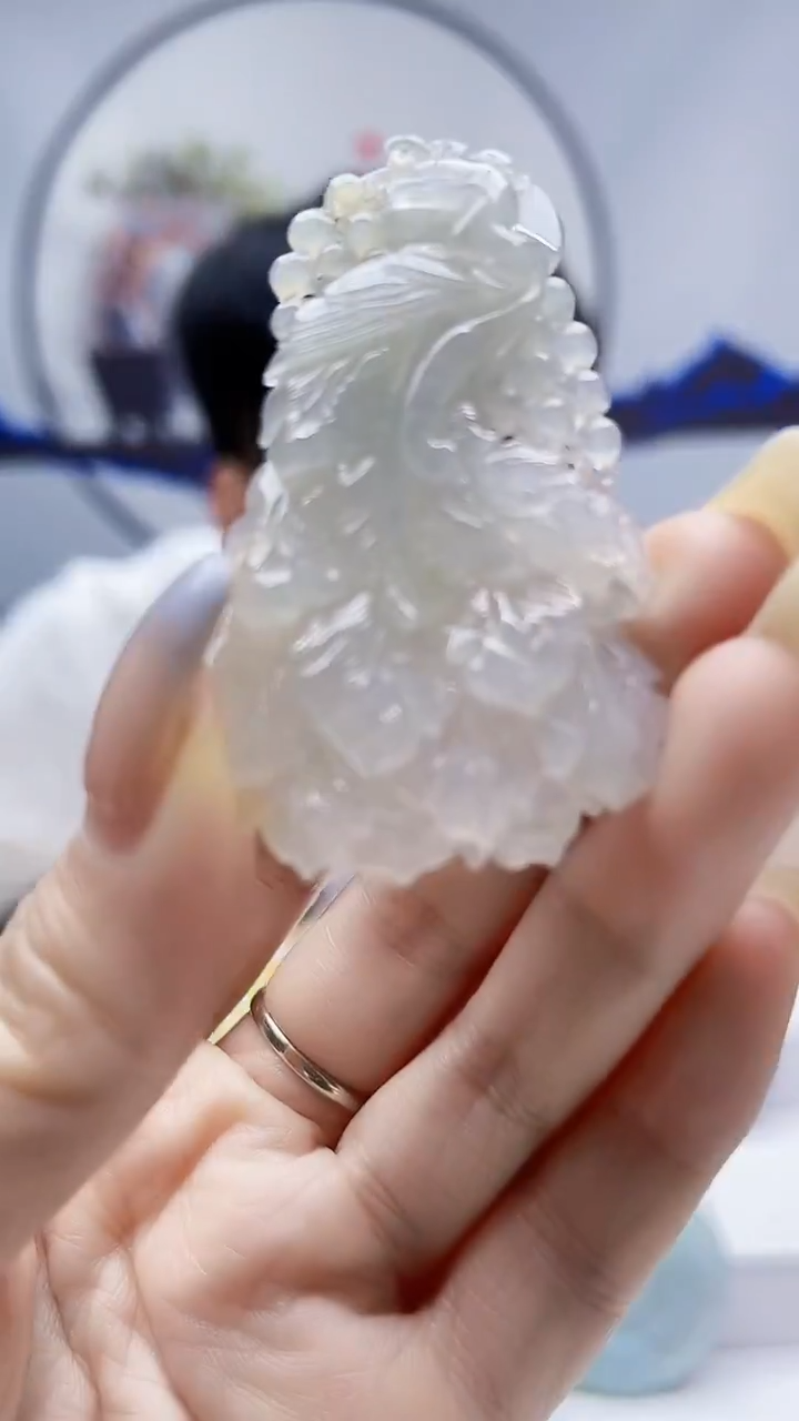 未镶嵌定制翡翠毛货挂件34