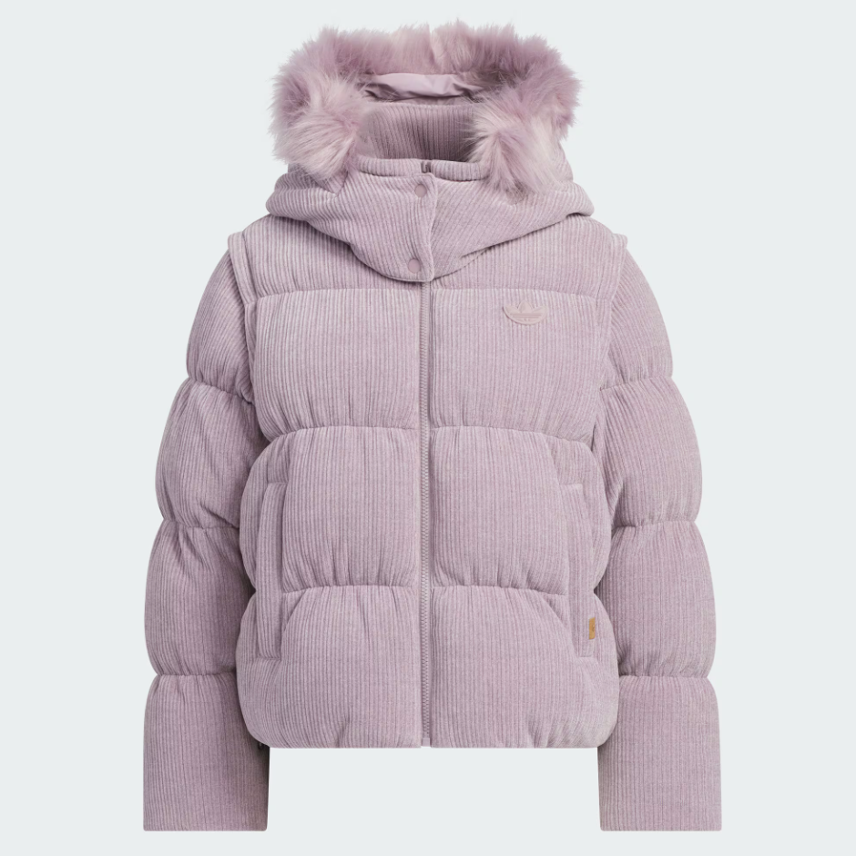 adidas/阿迪达斯柔软短款可拆卸衣袖运动鸭绒面包羽绒服 KS8499