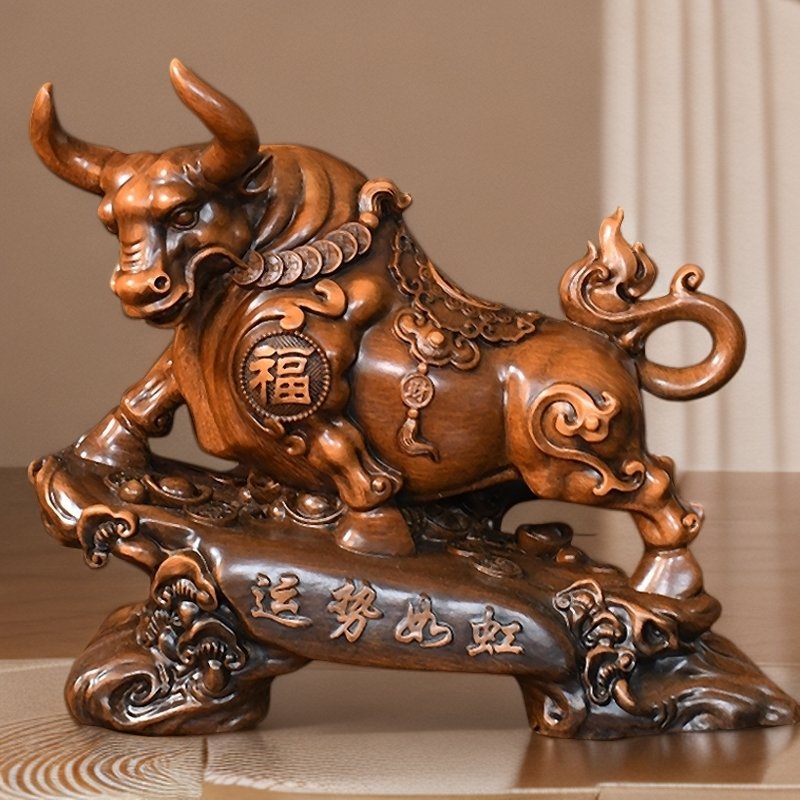 牛摆件客厅办公室装饰老板桌面摆设乔迁店铺公司开业礼品长30高25