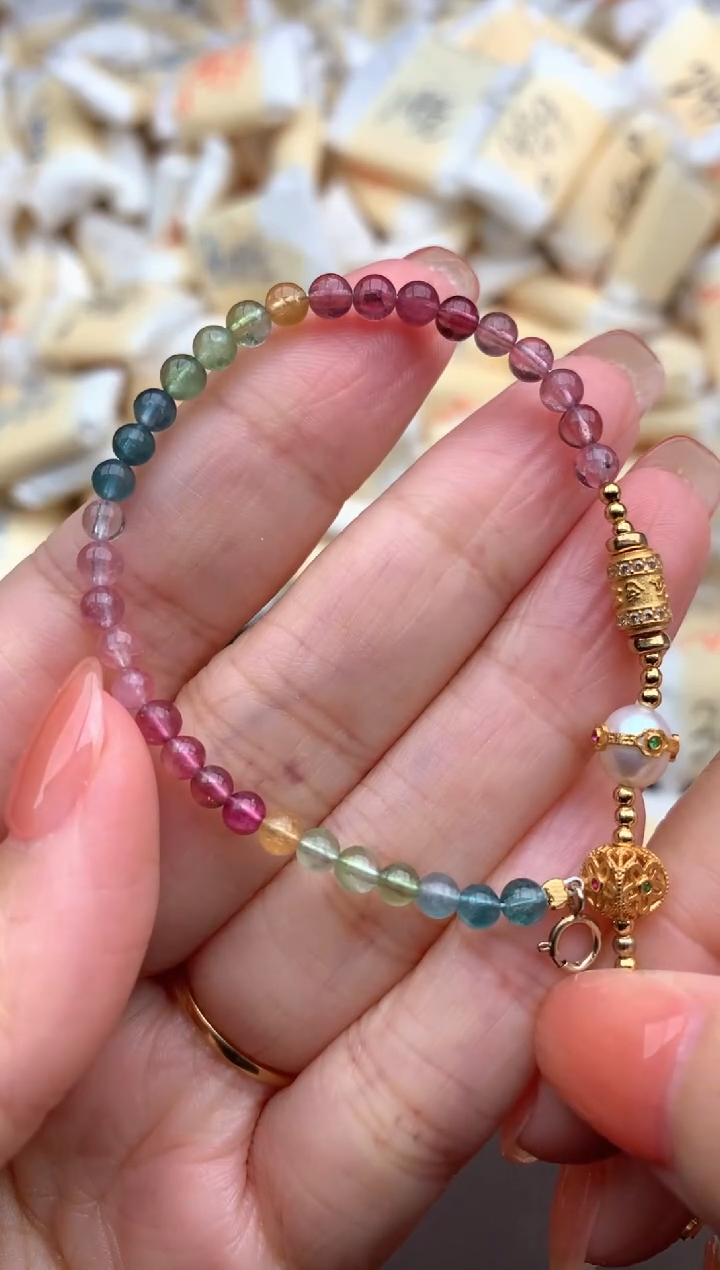 【闪购商品】碧玺手链银S925镶嵌一