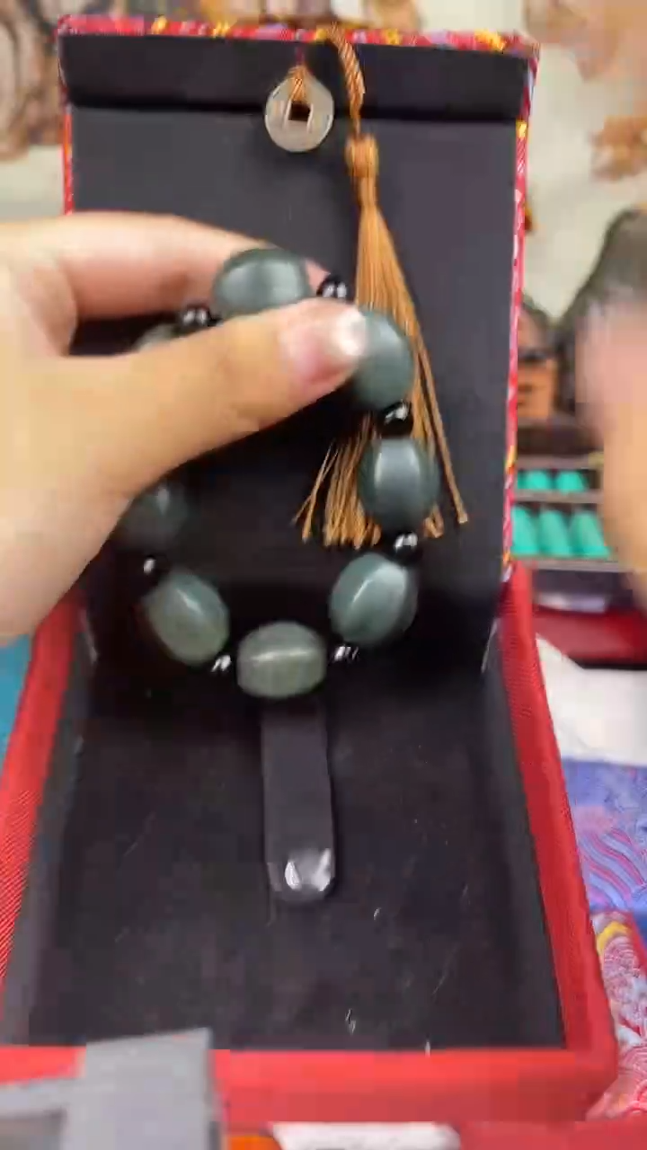 手串未镶嵌和田玉（青玉）青语手川