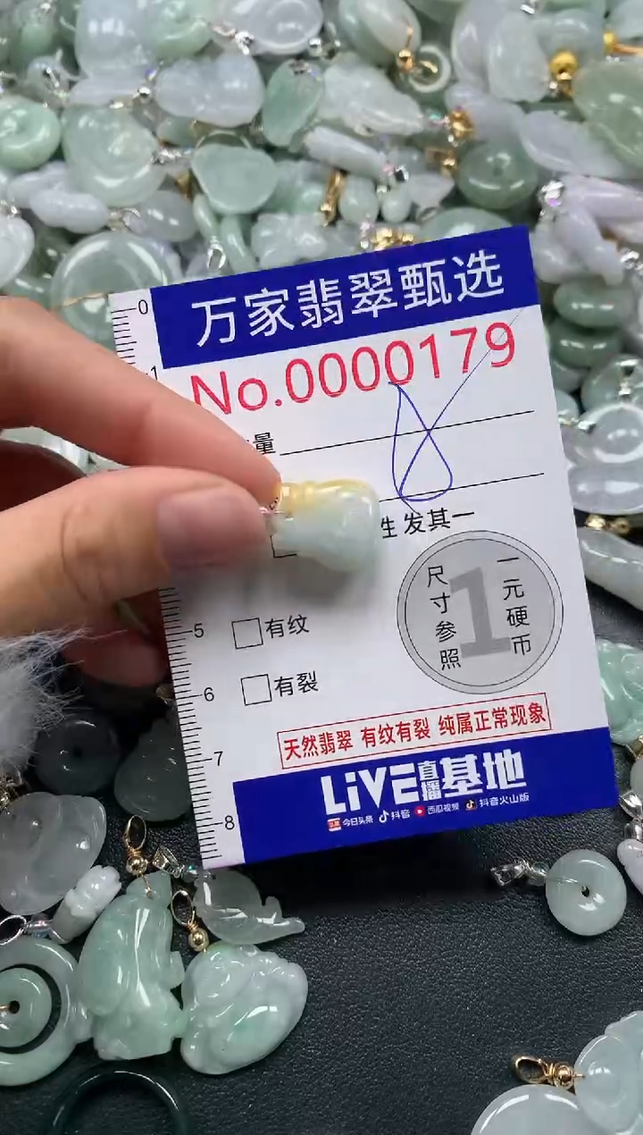 吊坠(不含链)未镶嵌翡翠0179