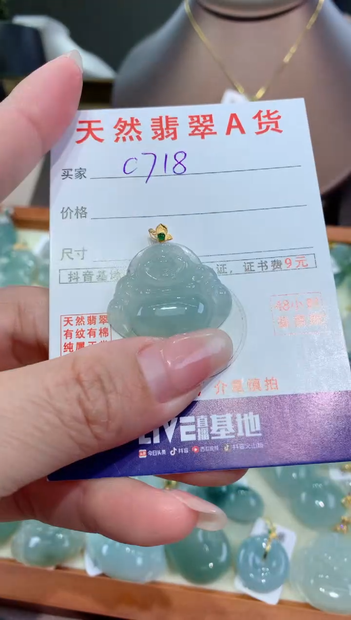 【闪购商品】翡翠颈饰未镶嵌天然翡翠A货挂件