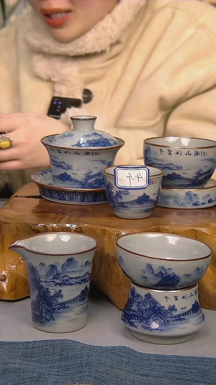 【闪购商品】9件套陶瓷茶具家用简装系列