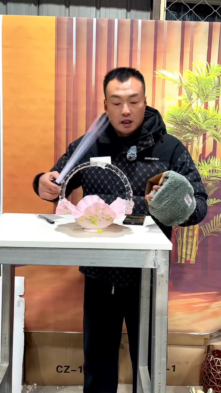 【闪购商品】琉璃196粉色印花底提篮