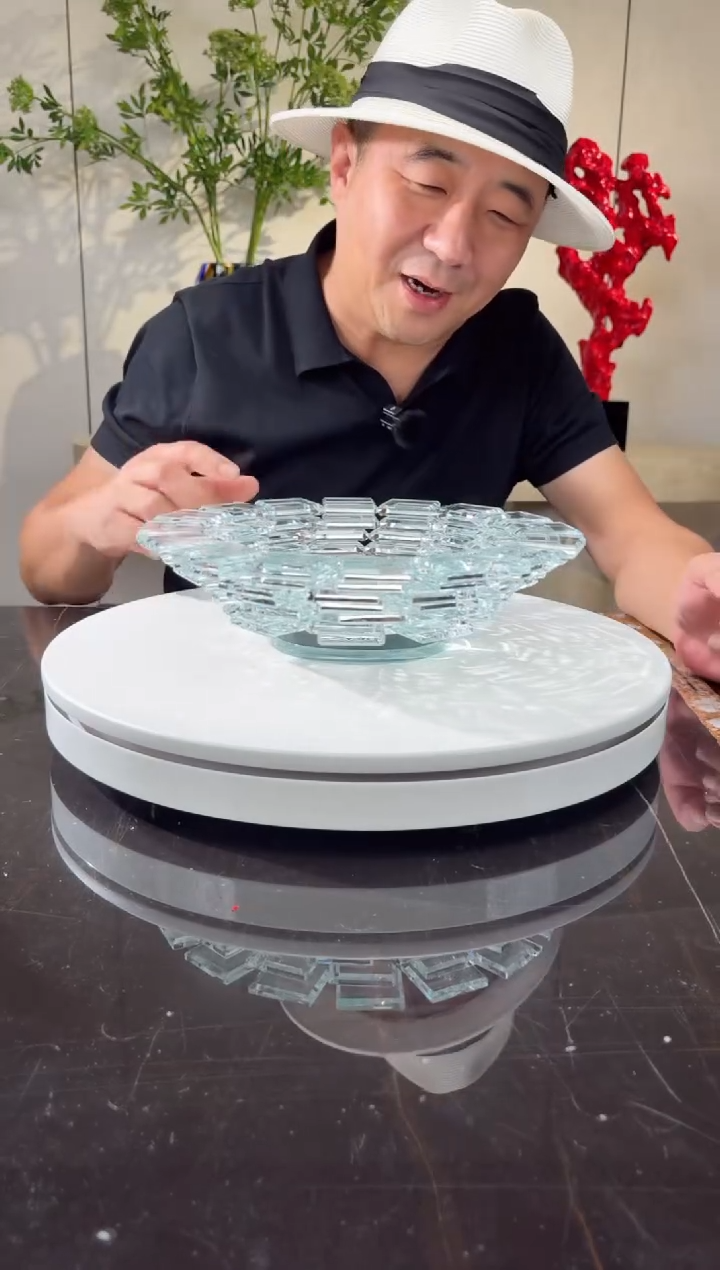 摆件CS0101003水晶琉璃艺术果盘