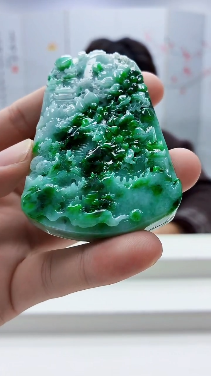 未镶嵌定制翡翠5145bb-毛货挂件71