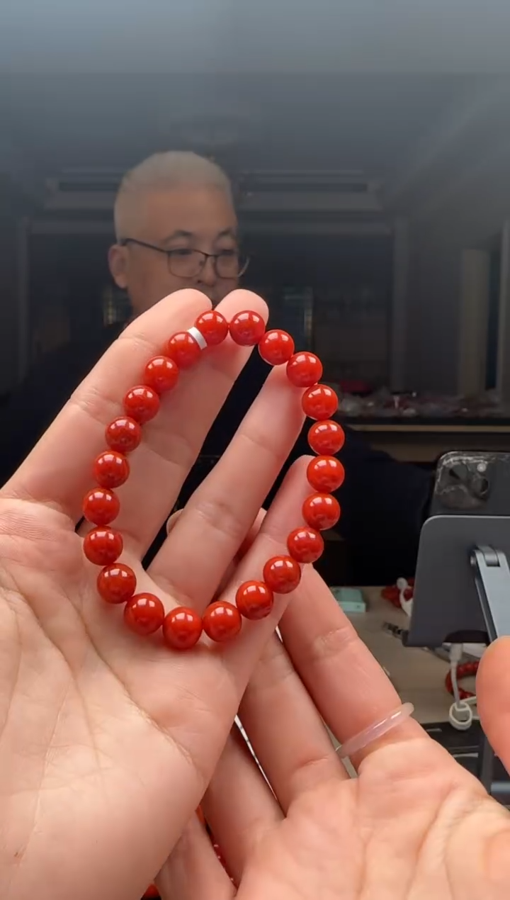 【闪购商品】南红玛瑙9mm瓦西手串圆珠未镶嵌多样性发一件