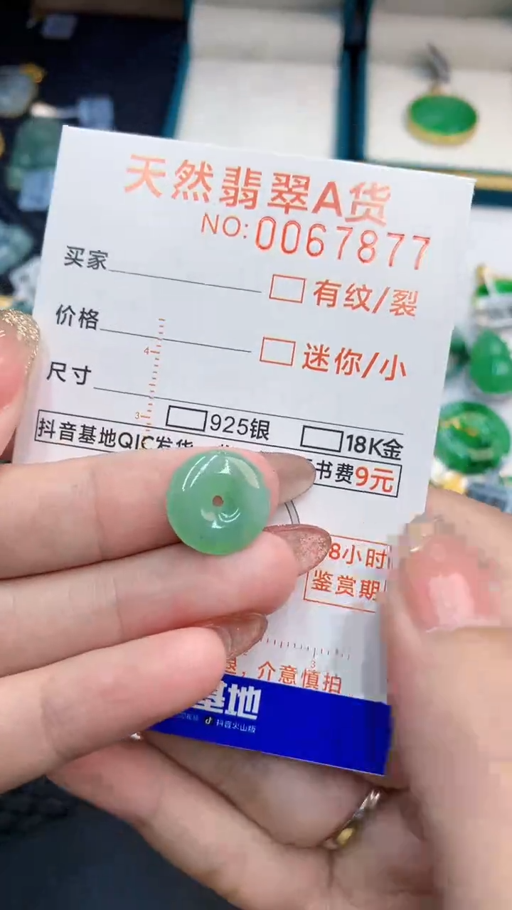 翡翠未镶嵌颈饰            8