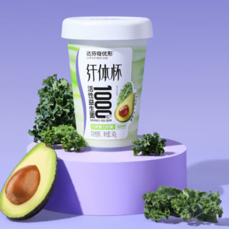达芬奇纤体杯牛油果羽衣甘蓝酸奶340g