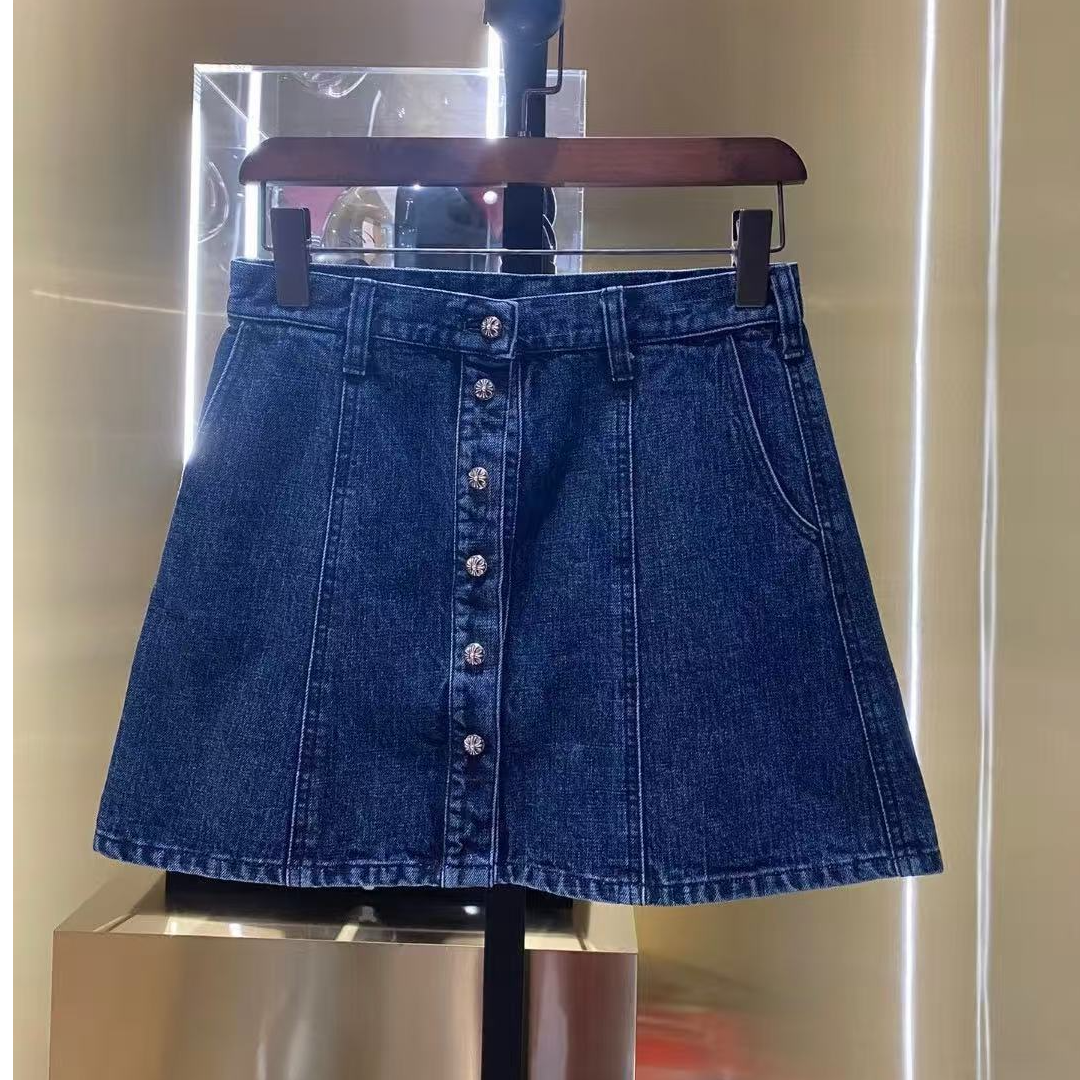 （M12）夏季新款前中排口A字半身裙 RN97729