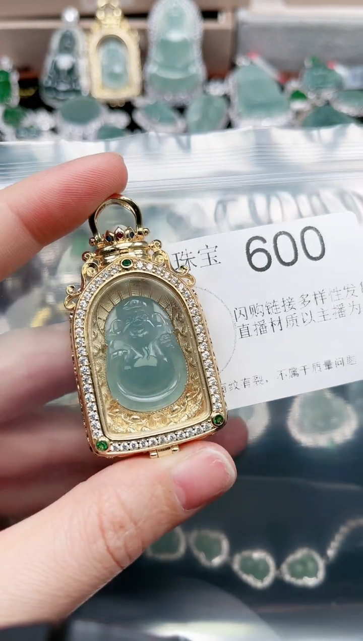 【闪购商品】翡翠颈饰未镶嵌600赠皮绳