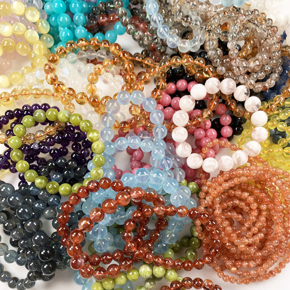 【一号链接】天然晶石手链手串圆珠随型 多样性发其一