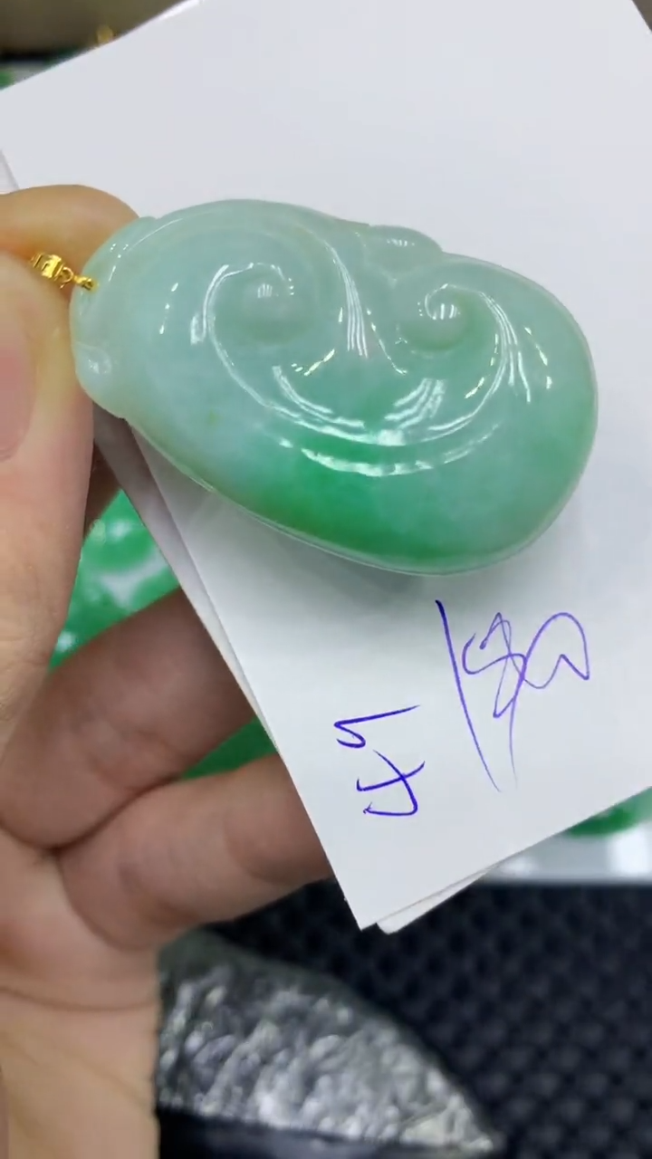 颈饰18K金镶嵌翡翠翡翠111111