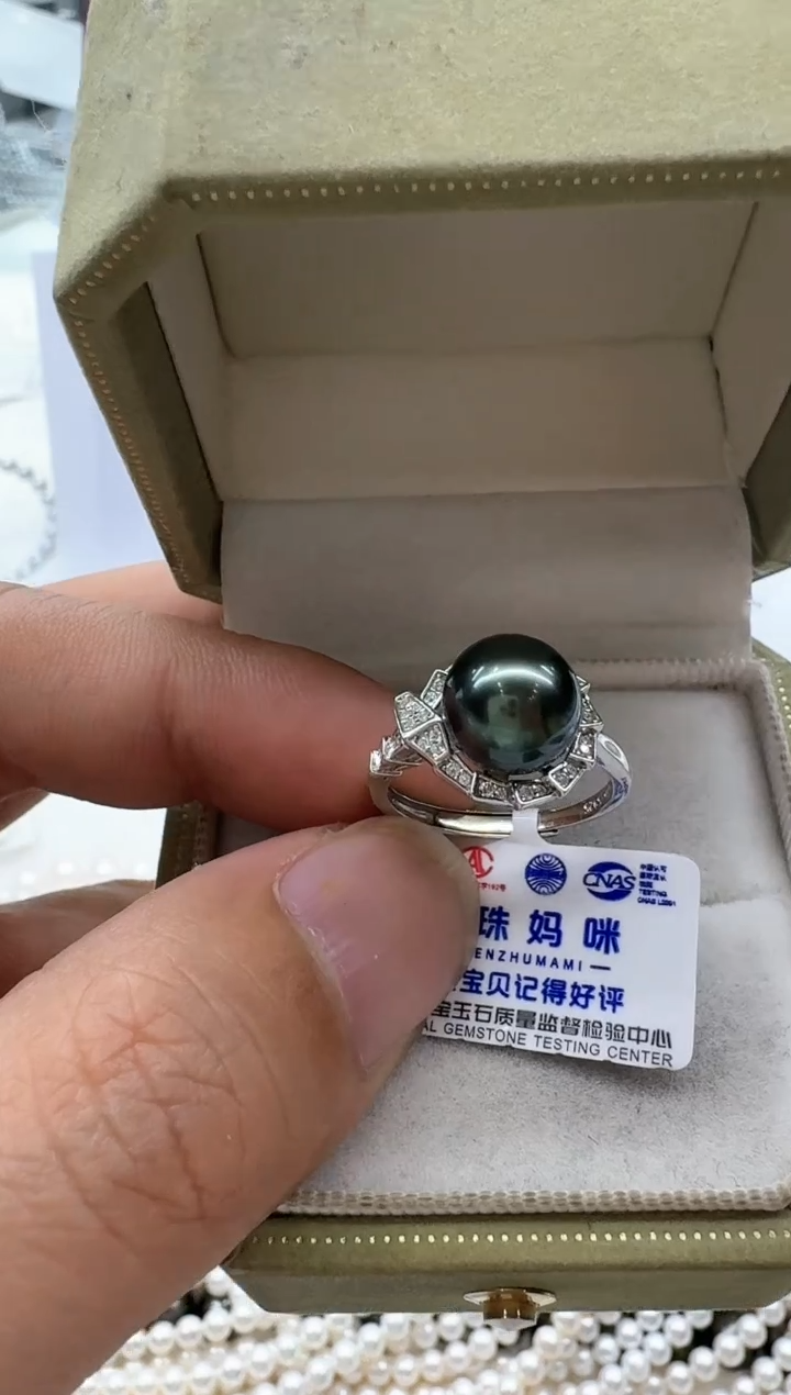 【闪购商品】海水珍珠戒指银S925镶嵌清货