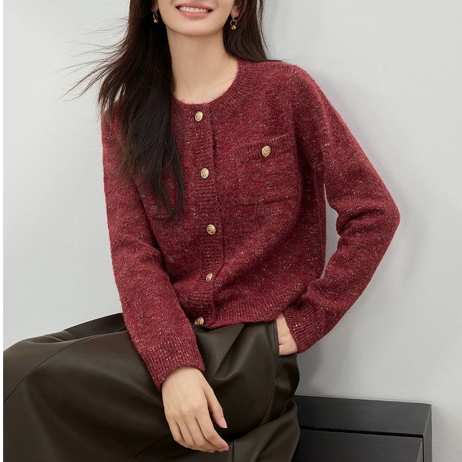 （96-100）品牌女装设计师新款百搭针织上衣牛仔裤半裙连衣裙外套