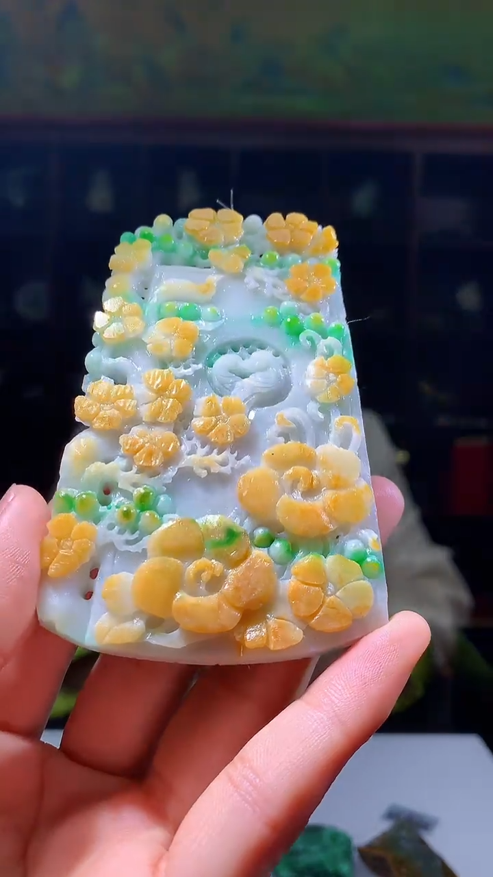 【闪购商品】定制翡翠未镶嵌1088hm-毛货挂件67