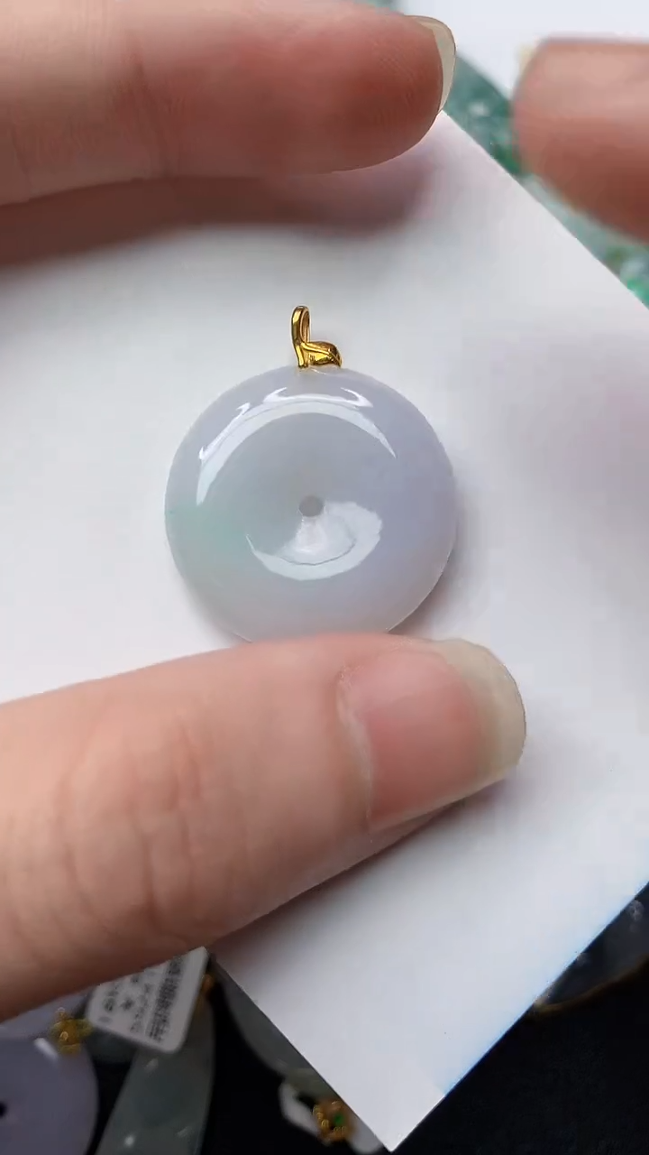 【闪购商品】翡翠颈饰18K金镶嵌5.......