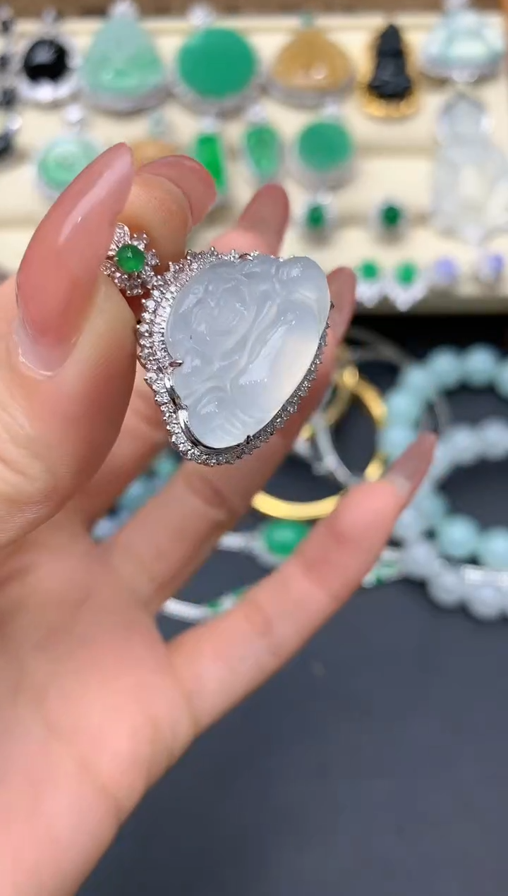 【闪购商品】翡翠颈饰18K金镶嵌382-中国好珍宝