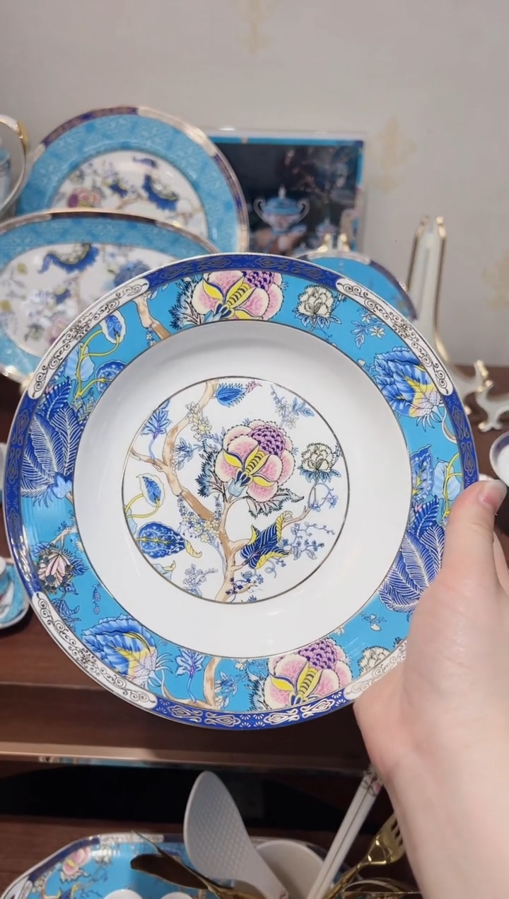 【闪购商品】36%以上骨粉骨瓷8英寸汤盘