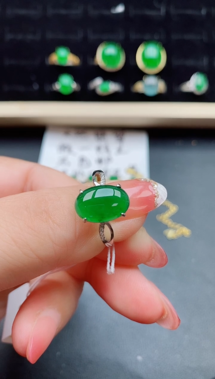 【闪购商品】翡翠戒指银S925镶嵌5080550