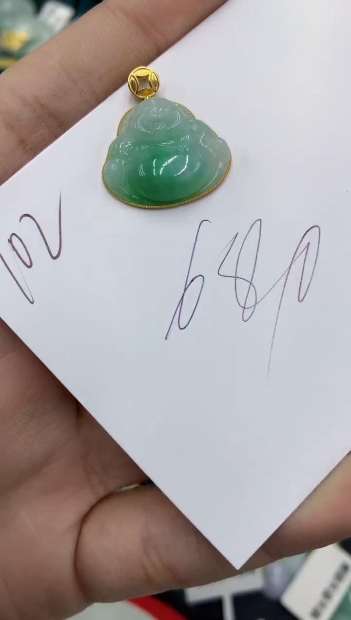 【闪购商品】翡翠颈饰18K金镶嵌号链接111111111