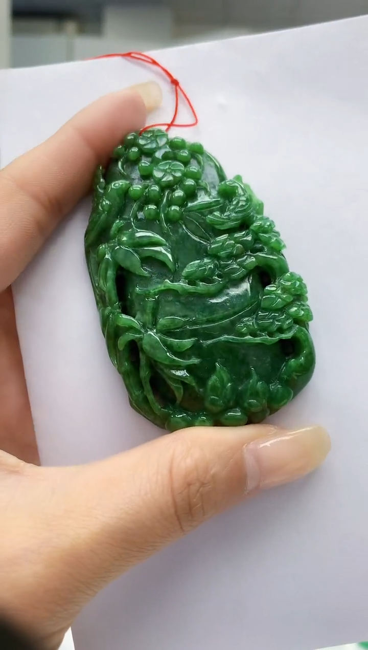 【闪购商品】定制翡翠未镶嵌5060lr-毛货挂件280