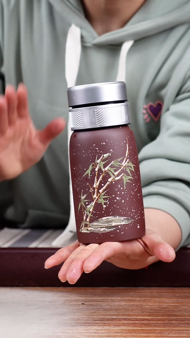 【闪购商品】紫砂花盆竹子车载杯一只