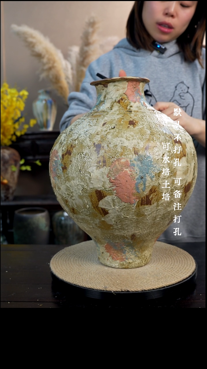 摆件陶瓷浅**笑525景德镇高档陶瓷花瓶