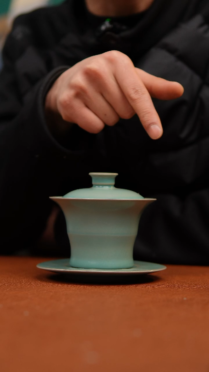 【闪购商品】瓷片省工手工仿古竹节盖碗微瑕福利