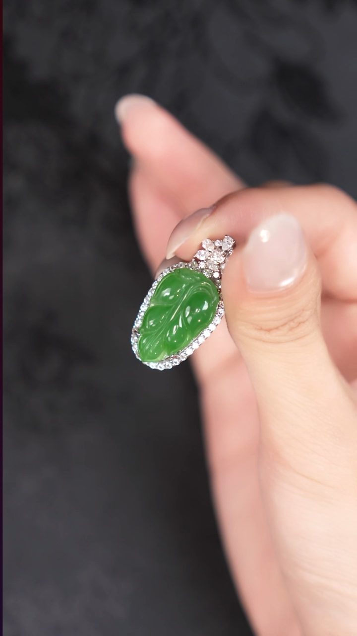 银S925镶嵌和田玉（碧玉）挂件多样性发其1////