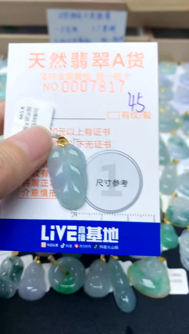 【闪购商品】翡翠颈饰18K金镶嵌45天然A货翡翠