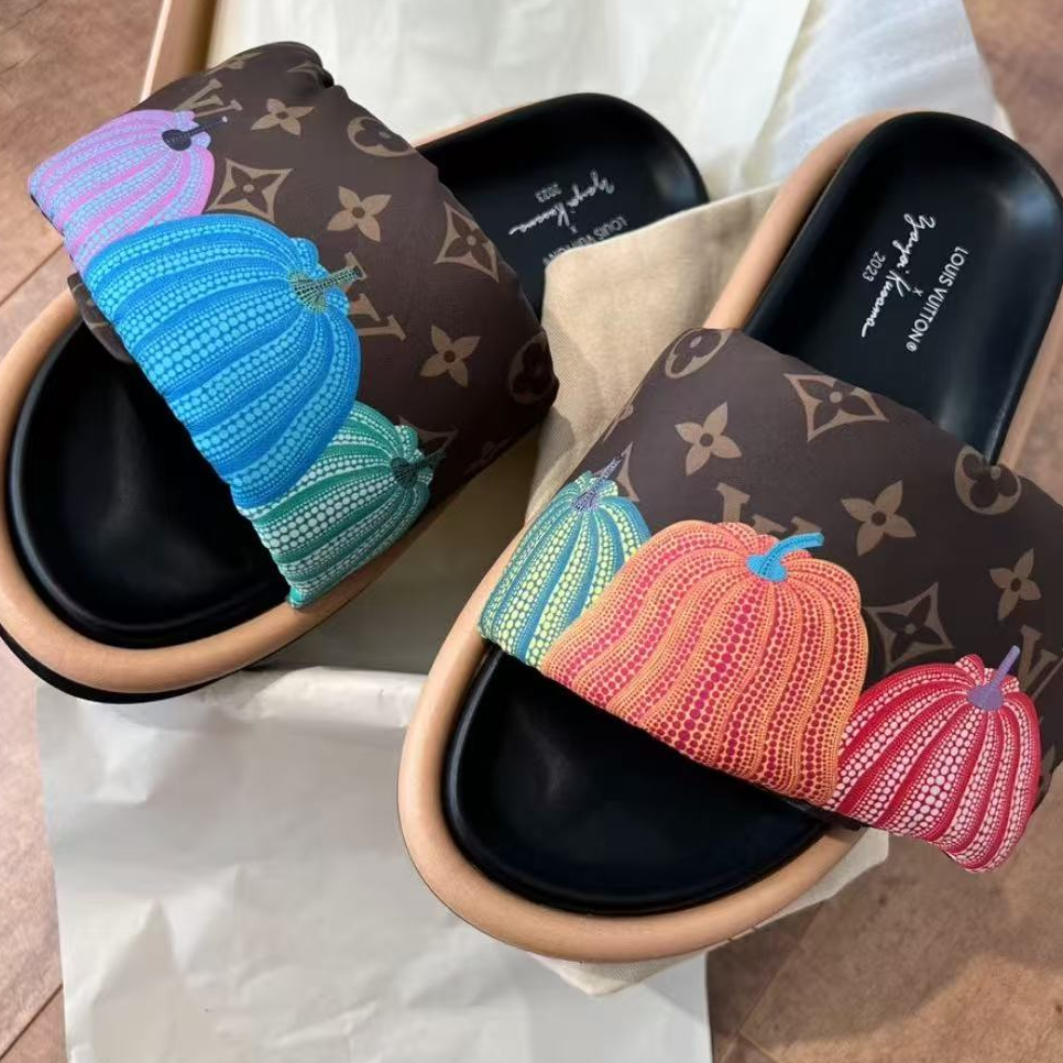 未使用 LouisVuitton/路易威登 路易威登联名款老花拖鞋 38