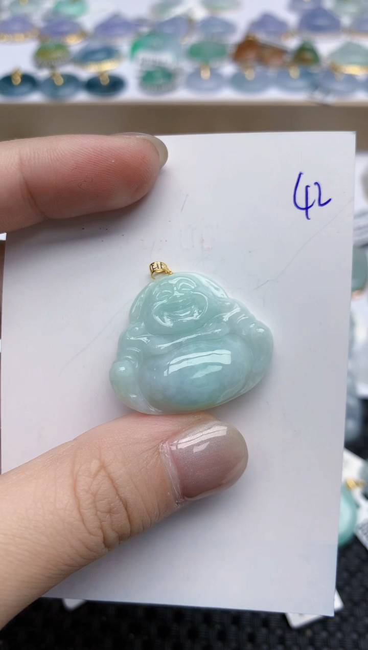 【闪购商品】翡翠颈饰18K金镶嵌天然翡翠A货