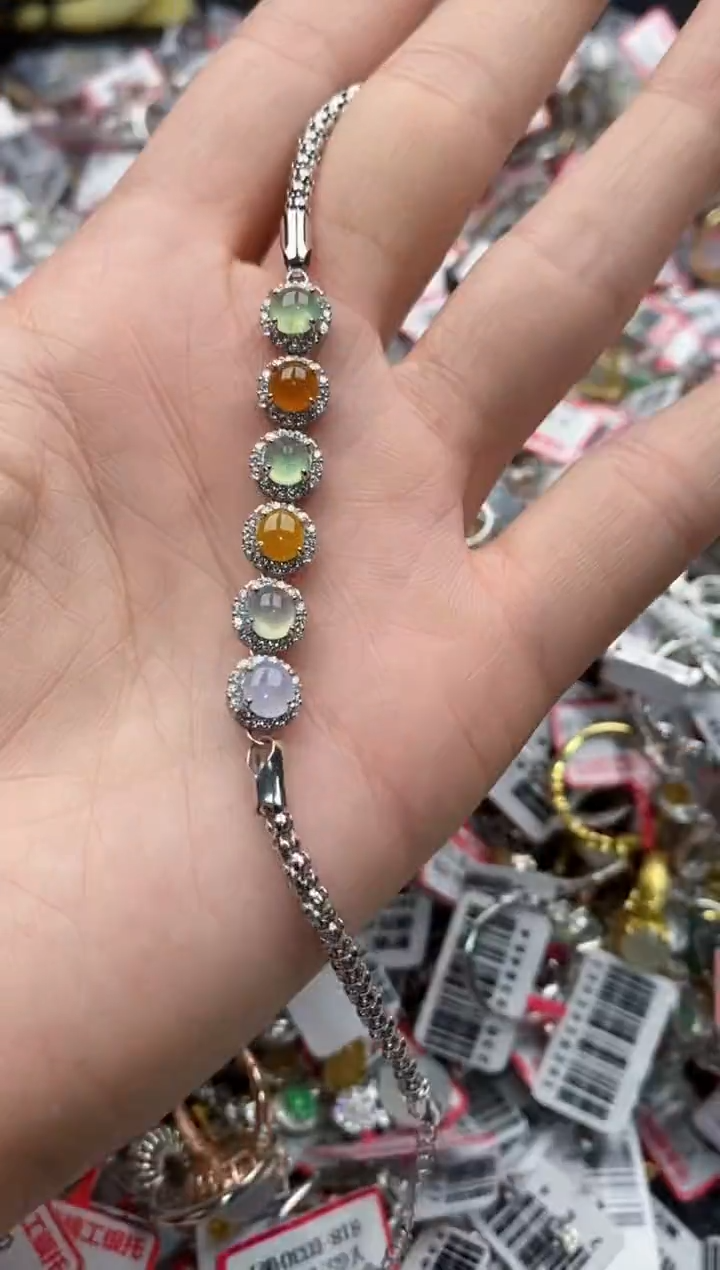 【闪购商品】翡翠戒指银S925镶嵌44444---5