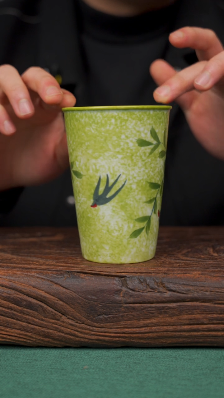 【闪购商品】瓷片100寻一缕瓷香杯釉下手工手绘瓷器