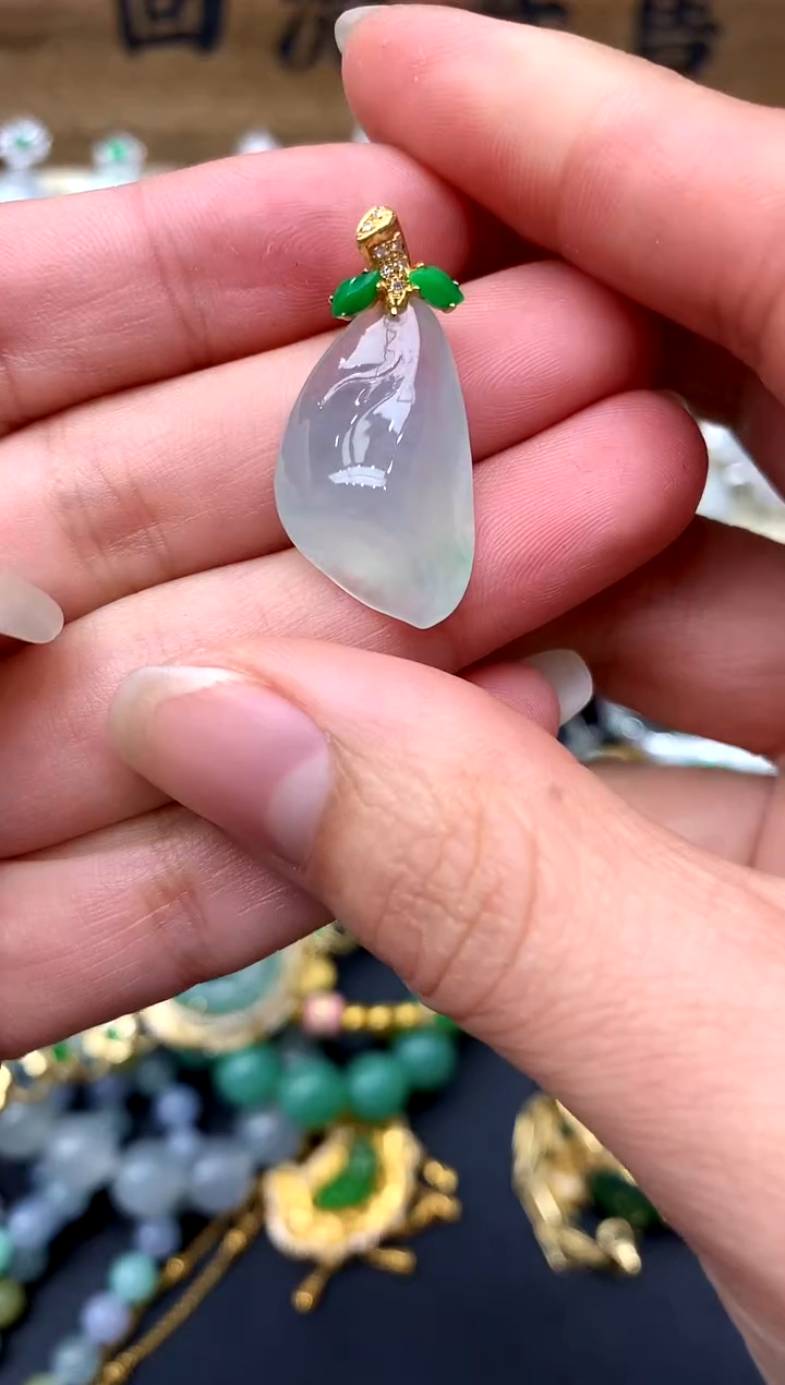 【闪购商品】翡翠颈饰18K金镶嵌388-中国好珍宝1