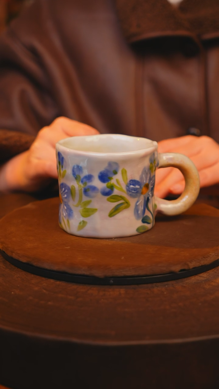 【闪购商品】瓷片景德镇手绘瓷器高温釉下彩----