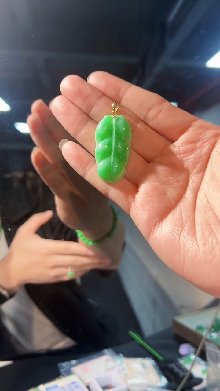 【闪购商品】翡翠颈饰18K金镶嵌缅料A货/支持复检/一件