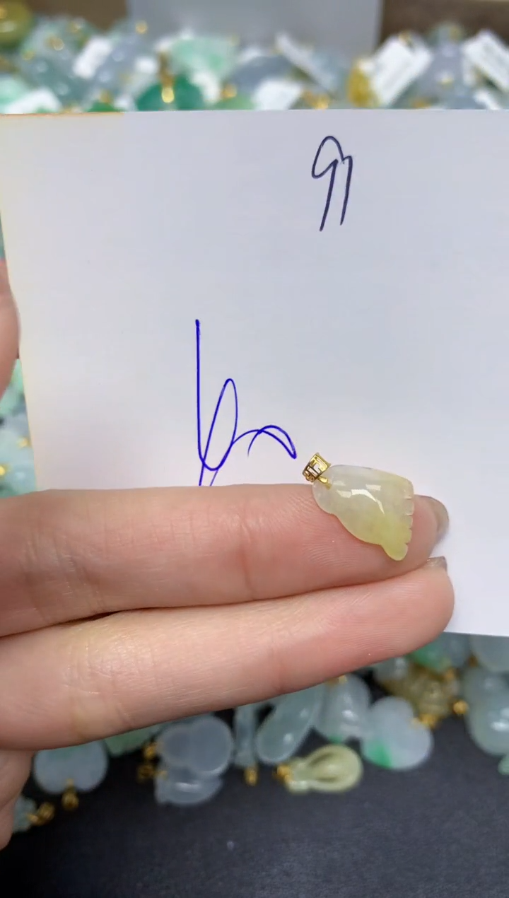 【闪购商品】翡翠颈饰18K金镶嵌 天然翡翠A货