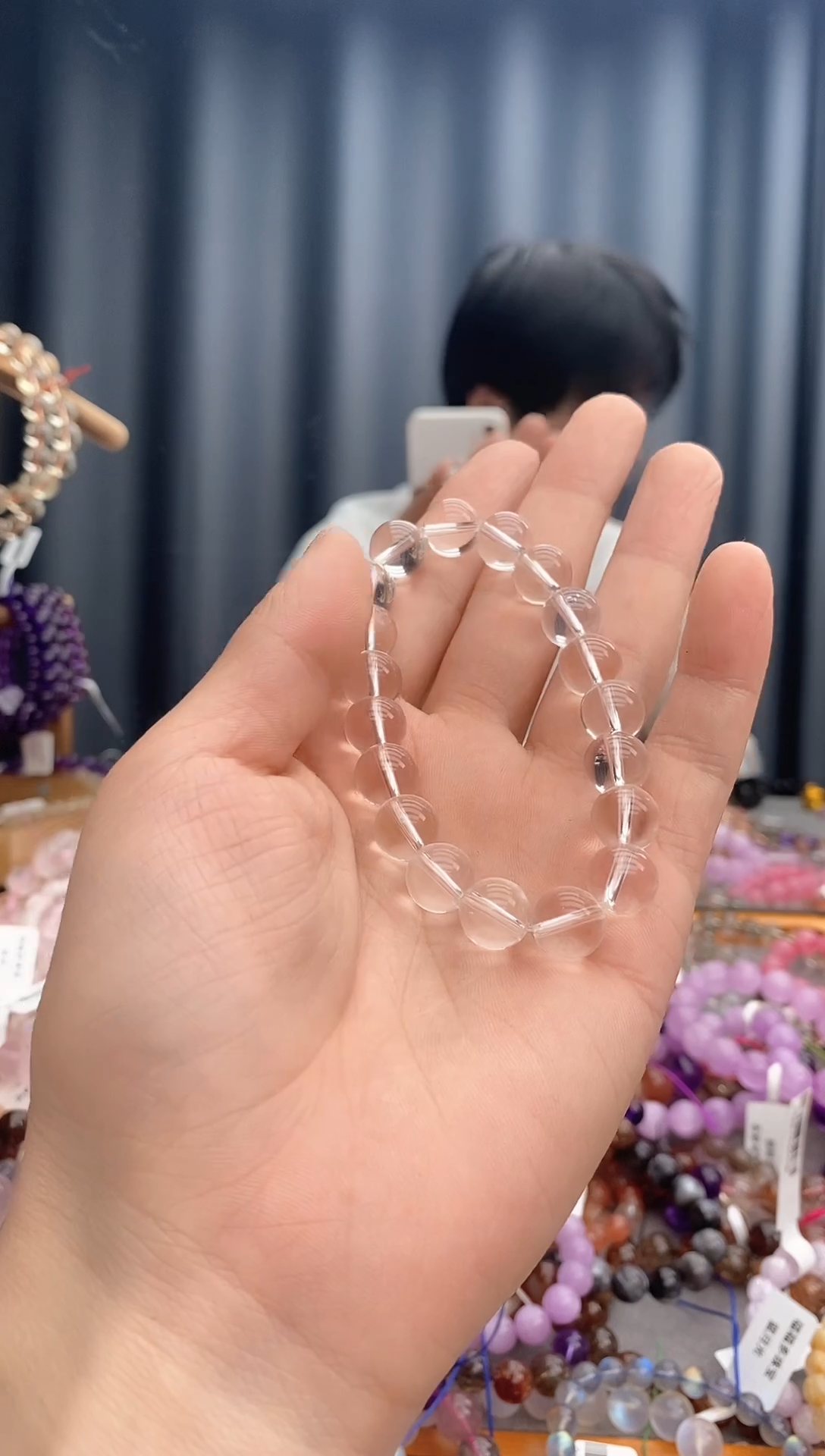 【闪购商品】水晶手链未镶嵌白水晶9+